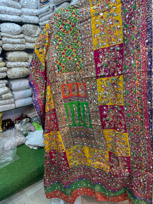 Miror work shawal /malabis/full heavy pure silk